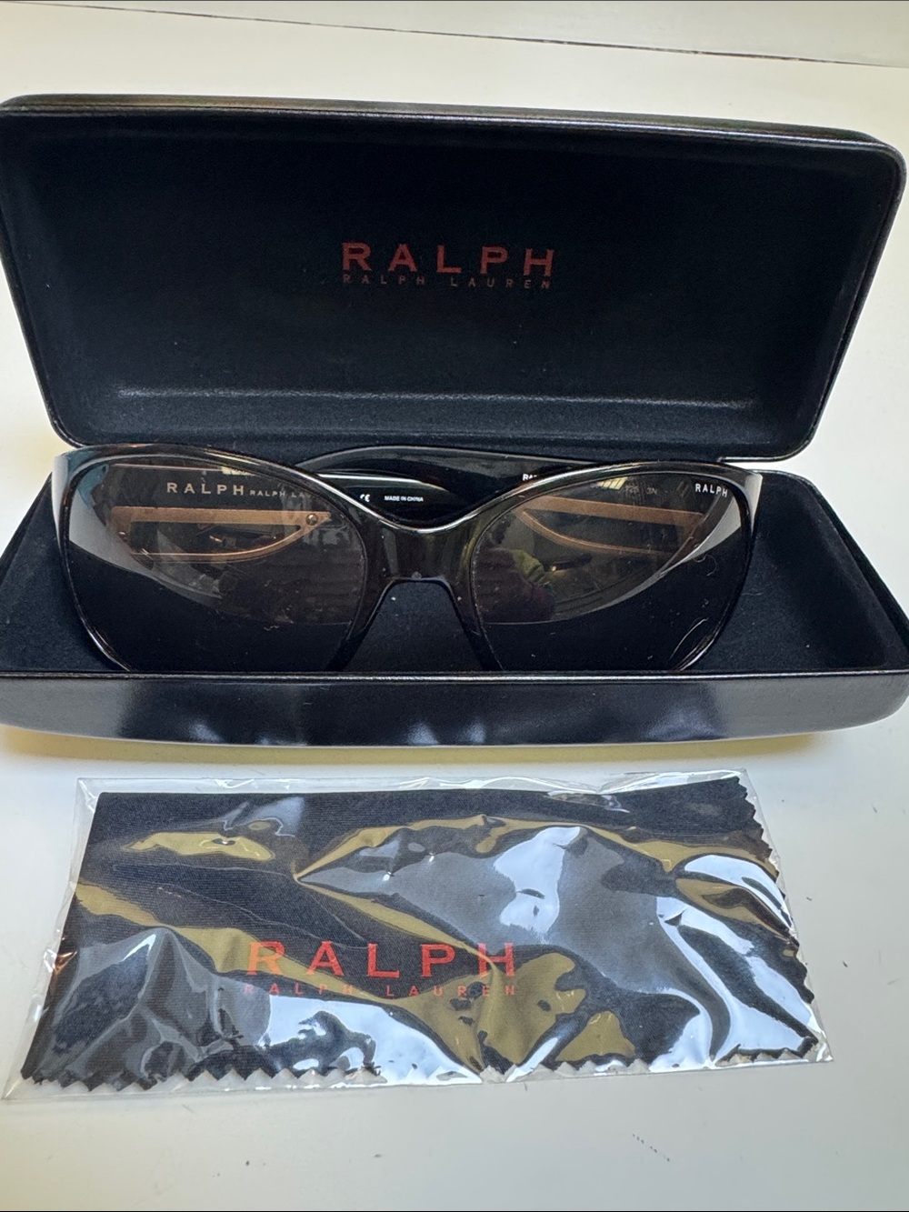 Ralph Lauren Tortoiseshell Sunglasses Brown Lenses+case